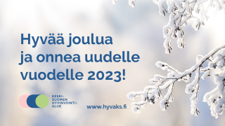 Hyvää joulua ja onnea uudelle vuodelle 2023 toivottaa Keski-Suomen hyvinvointialue!