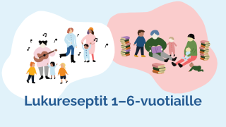 Lukuresepteillä luettavaa 1-6-vuotiaille ja heidän perheilleen Keski-Suomessa.